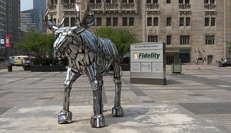 Metal Moose Sculpture